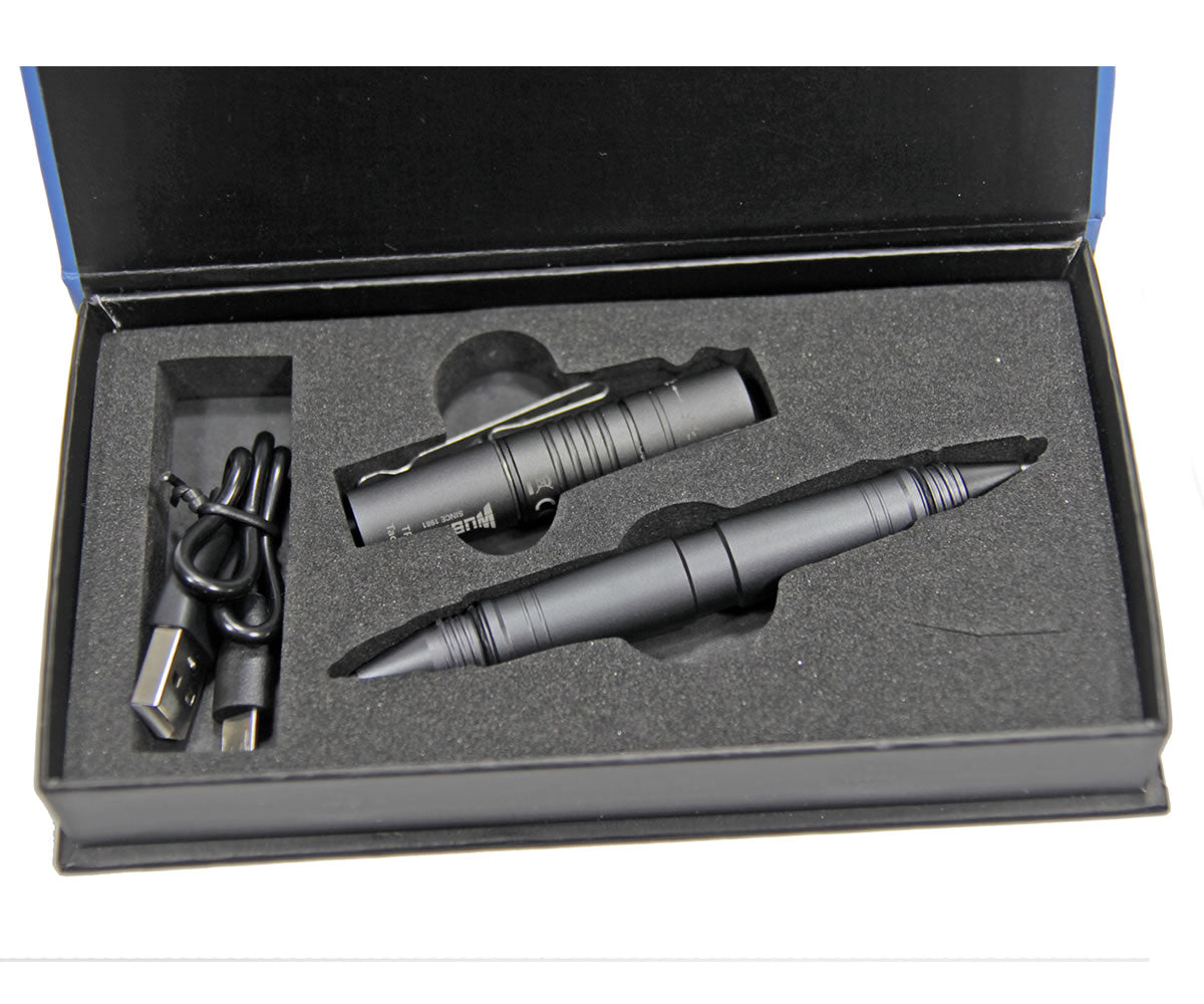 3 in 1 PenLight USB Rechargeable Tactical Pen Flashlight